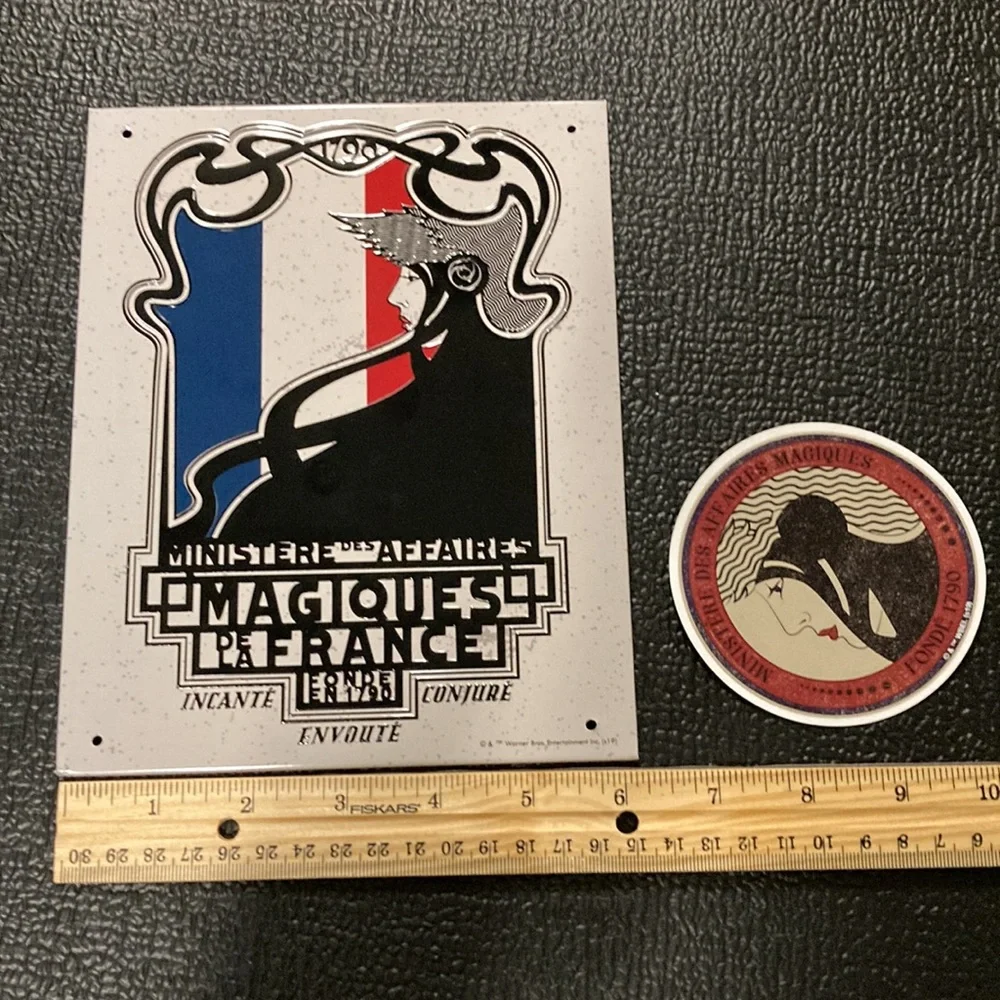 French Ministry of magic sign & 4 stickers from harry potter Fantastic beasts